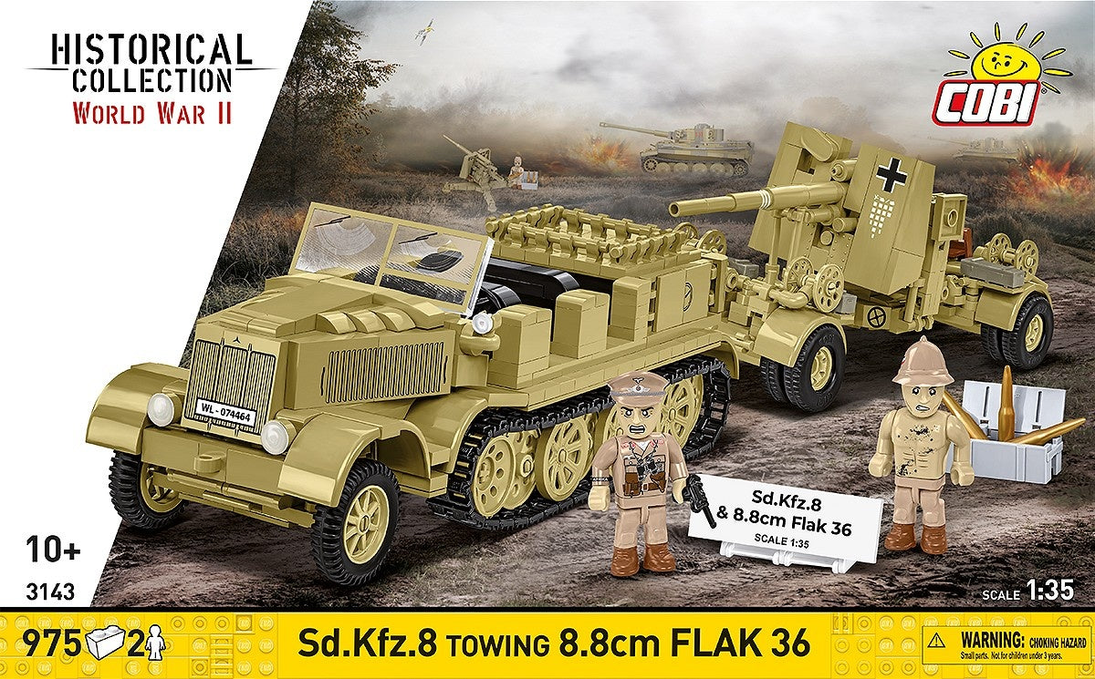 Available to Order – Sd.Kfz.8 Towing 8.8 cm Flak 36 (1001 Pcs) (COB 3143)