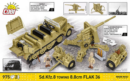 Available to Order – Sd.Kfz.8 Towing 8.8 cm Flak 36 (1001 Pcs) (COB 3143)