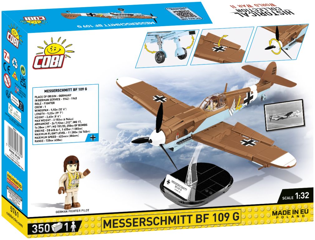 Available to Order – Messerschmitt BF 109G WWII (350 pcs) Cobi Model (COB 5761)