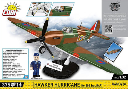 Available to Order – Hawker Hurricane (#302) 373 KL. WWII Cobi Model (COB 5762)