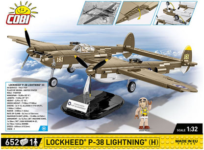 Available to Order – Lockheed P-38 Lightning (H) WWII Cobi Model (COB 5763)
