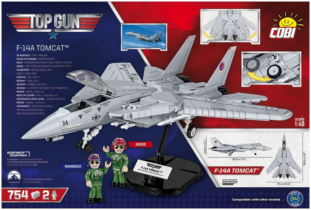 Available to Order – F14 Tomcat Top Gun (759 pcs) Cobi Model (COB 5811A)