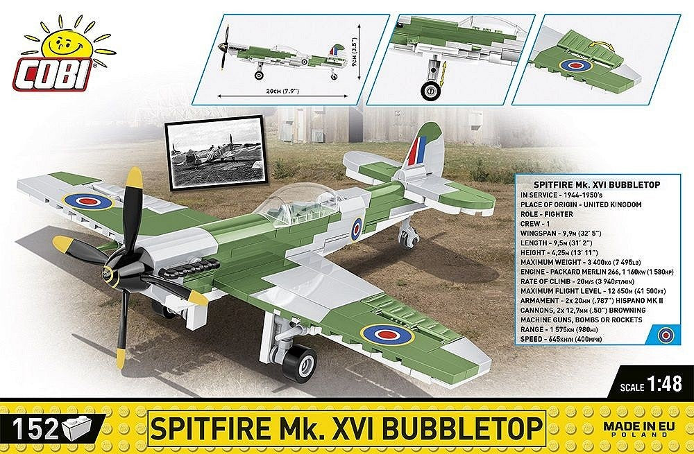 Available to Order – Supermarine Spitfire MK.X WWII (155 pcs) Cobi Model (COB 5865)