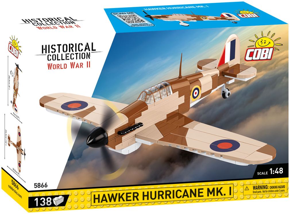 Available to Order – Hawker Hurricane MK.1 WWII (145 pcs) Cobi Model (COB 5866)