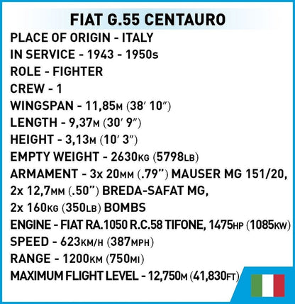 Fiat G.55 Centauro WWII (193 pcs) Cobi Model (view 5)