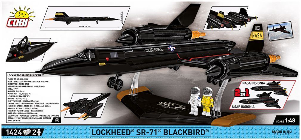 Available to Order – Lockheed SR-71 Blackbird Executive Edition (1379 pcs) Cobi Model (COB 5890)