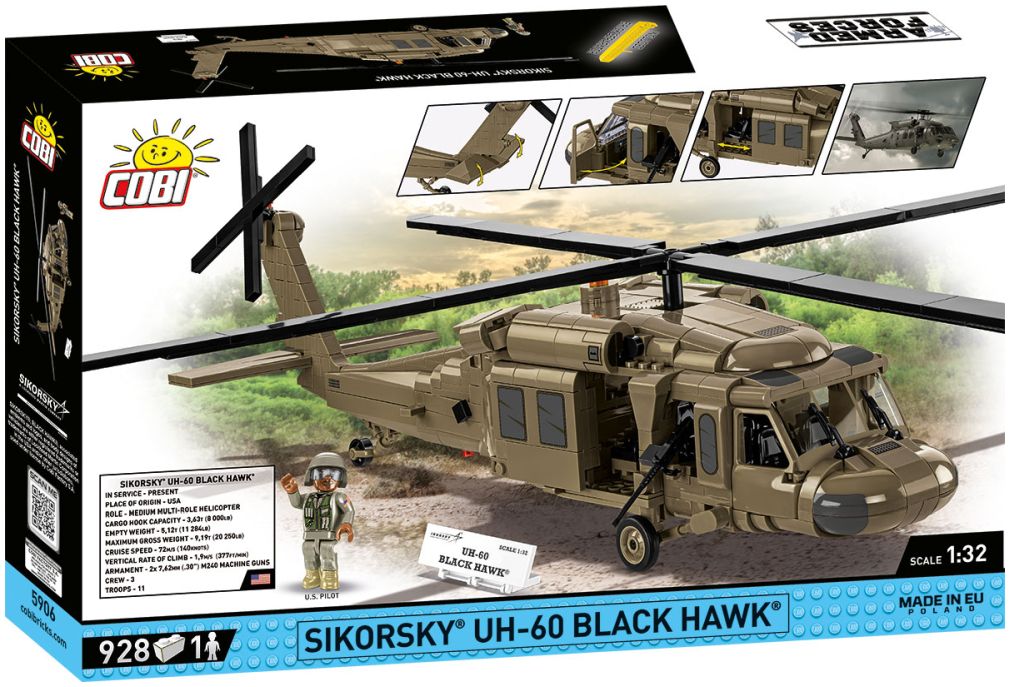 Available to Order – Sikorsky UH-60 Black Hawk 928 Armed Forces Cobi Model (COB 5906)