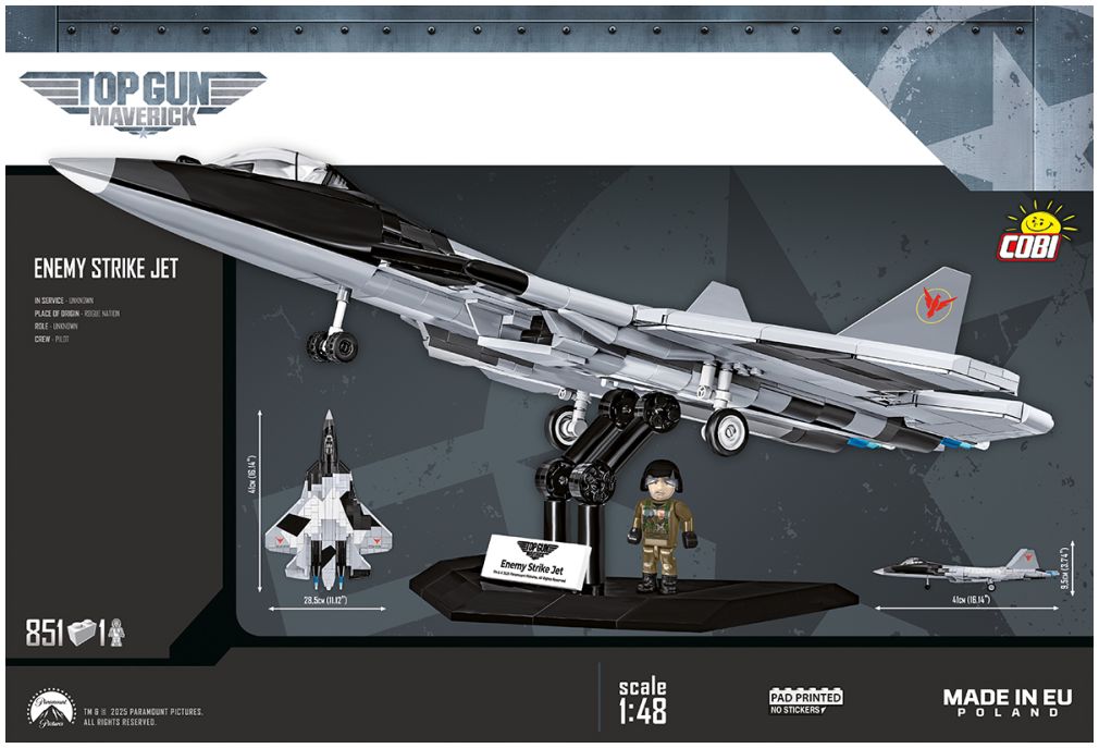 Available to Order – Enemy Strike Jet Top Gun Maverick (851 pcs Cobi Model (COB 5921)
