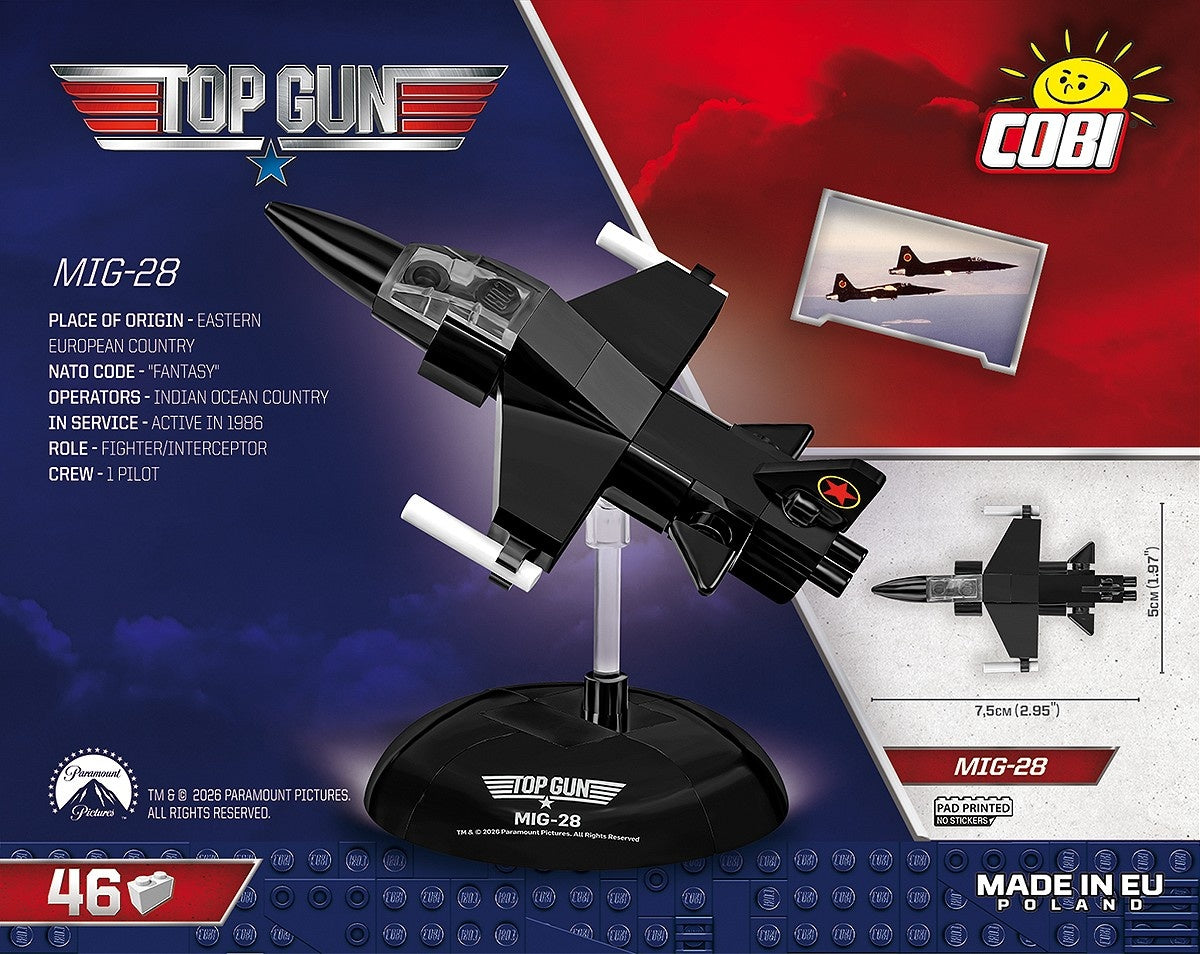 Available to Order – Top Gun MIG-28 Micro Plane Top Gun Maverick (58pcs) Cobi Model (COB 5924)
