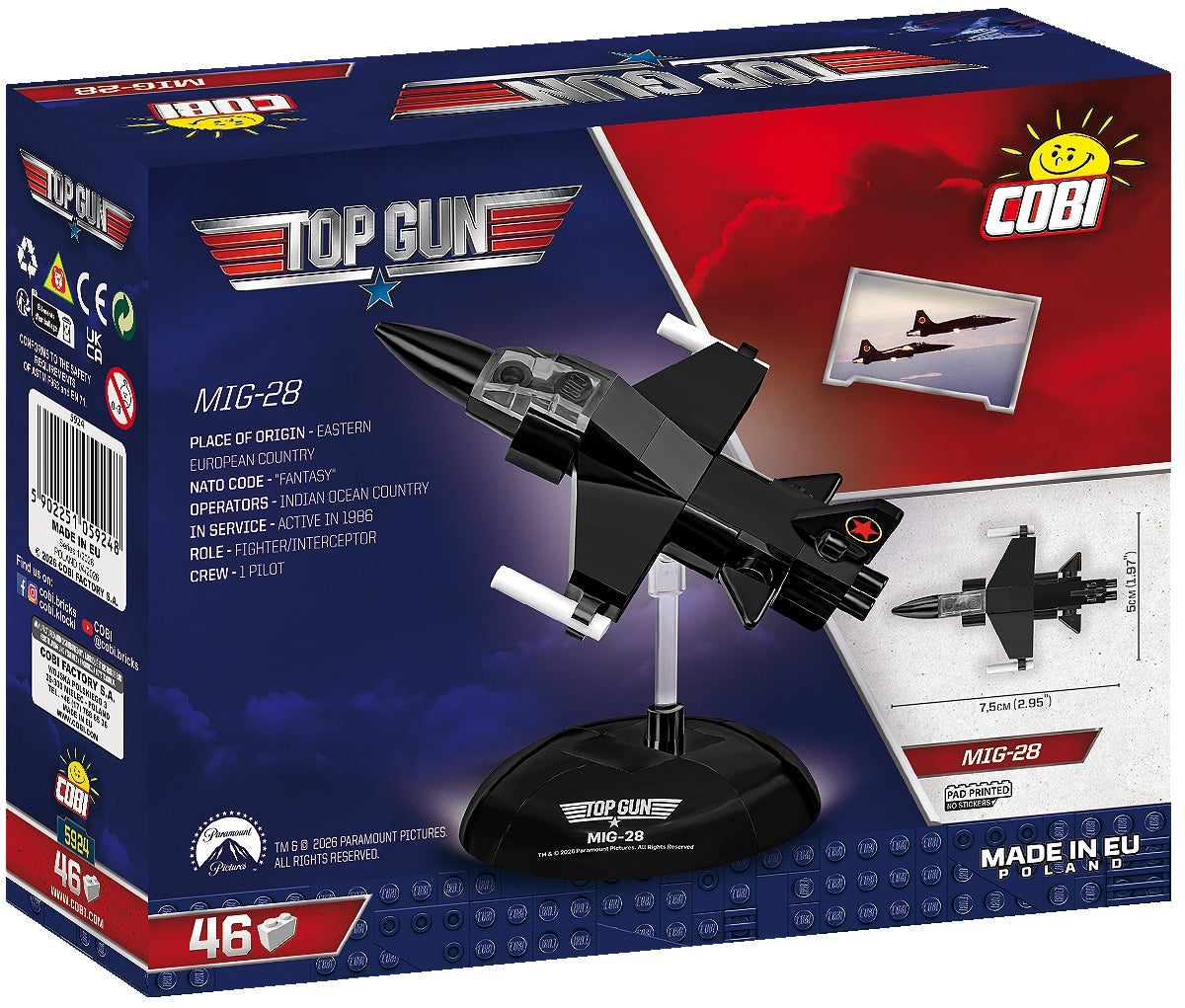 Available to Order – Top Gun MIG-28 Micro Plane Top Gun Maverick (58pcs) Cobi Model (COB 5924)