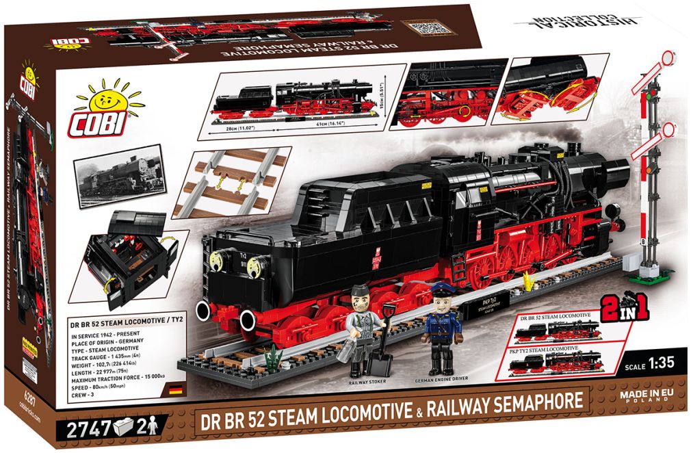 Available to Order – DRB Class 52 Steam L & Rail (2745 pcs) Cobi Model (COB 6287)