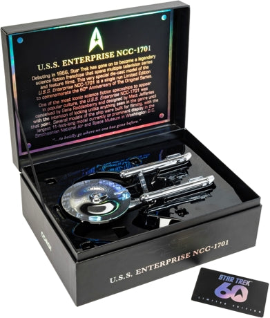 Available To Order – U.S.S. Enterprise NCC-1701 Star Trek 60th Anniversary Edition 1:1500 Corgi Model (COR 96610SCC)