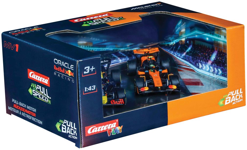 Available To Order – F1 - Twinpack (Verstappen/Norris) Pull & Speed 1:43 (CRR 15813037)