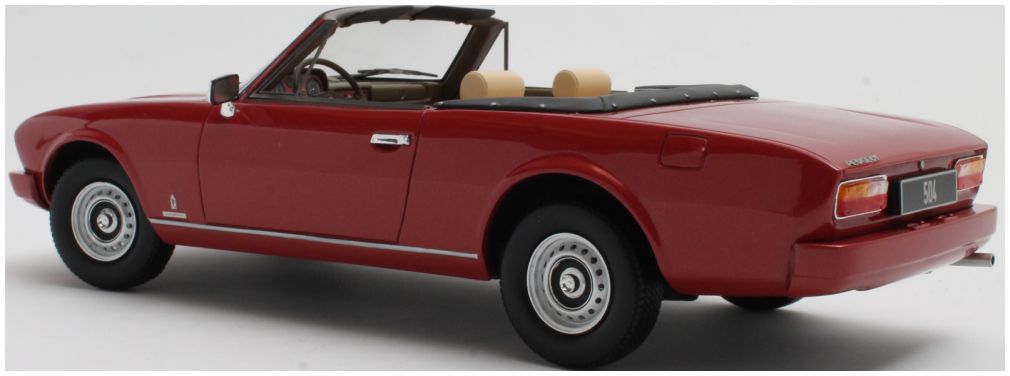 Available To Order – Peugeot 504 Cabriolet 1983 Red Metallic 1:18 (CUL CML192-1)