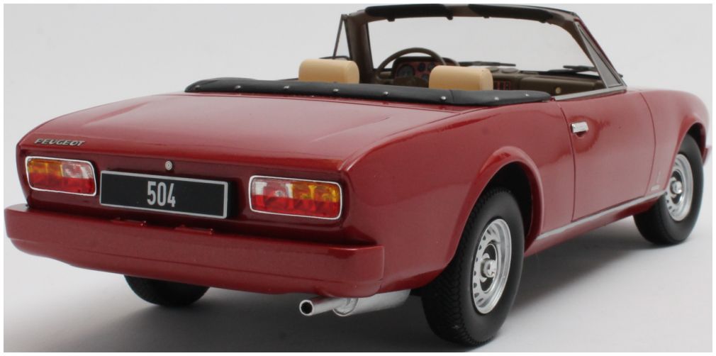 Available To Order – Peugeot 504 Cabriolet 1983 Red Metallic 1:18 (CUL CML192-1)