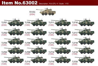 Available to Order – PLA ZTL-11 Assault Vehicle (Digital Camouflage) 1:72 (DR 63002)