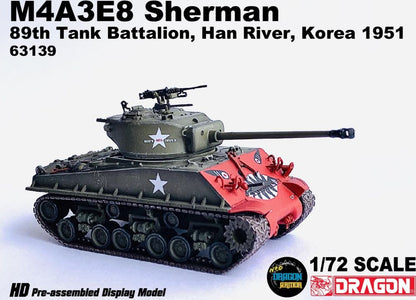 Available to Order – M4A3E8 Sherman 'Tiger Face' 89th Tank Battalion Han River Korea 1951 1:72 (DR 63139)