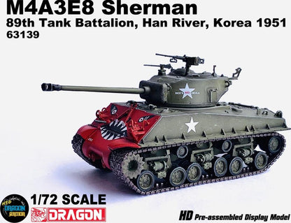 Available to Order – M4A3E8 Sherman 'Tiger Face' 89th Tank Battalion Han River Korea 1951 1:72 (DR 63139)