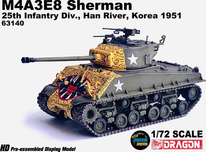 Available to Order – M4A3E8 Sherman 'Tiger Face' 25th Infantry Div. Han River Korea 1951 1:72 (DR 63140)