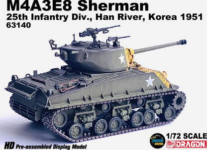 Available to Order – M4A3E8 Sherman 'Tiger Face' 25th Infantry Div. Han River Korea 1951 1:72 (DR 63140)