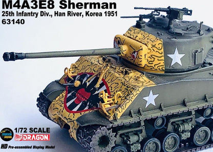 Available to Order – M4A3E8 Sherman 'Tiger Face' 25th Infantry Div. Han River Korea 1951 1:72 (DR 63140)