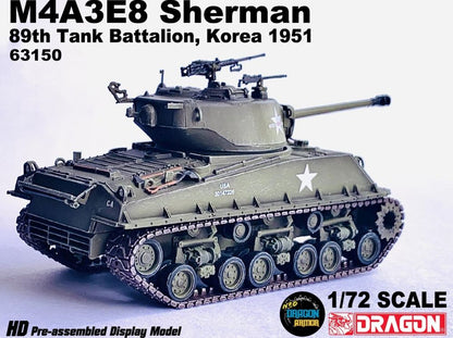 Available to Order – M4A3E8 Sherman 'Tiger Face' 89th Tank Battalion Korea 1951 1:72 (DR 63150)