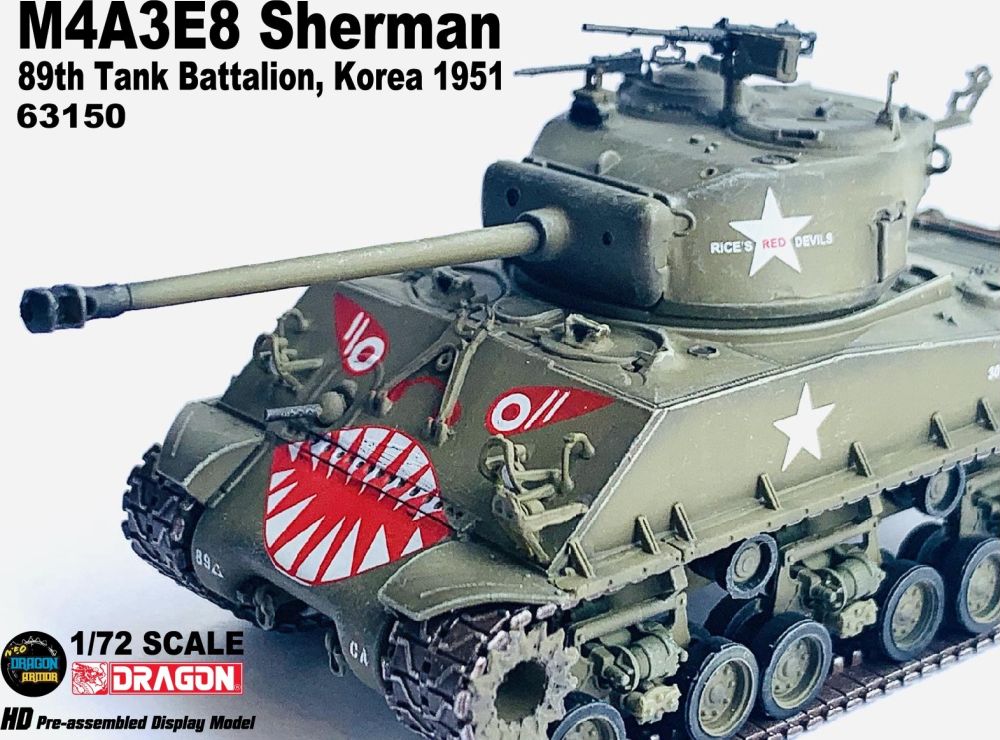 Available to Order – M4A3E8 Sherman 'Tiger Face' 89th Tank Battalion Korea 1951 1:72 (DR 63150)
