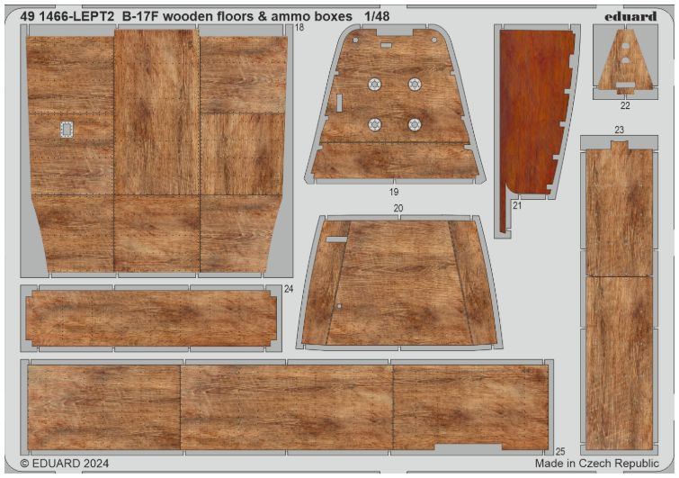 Available To Order – B-17F Wooden Floors & Ammo Boxes 1:48 (EDU 491466)