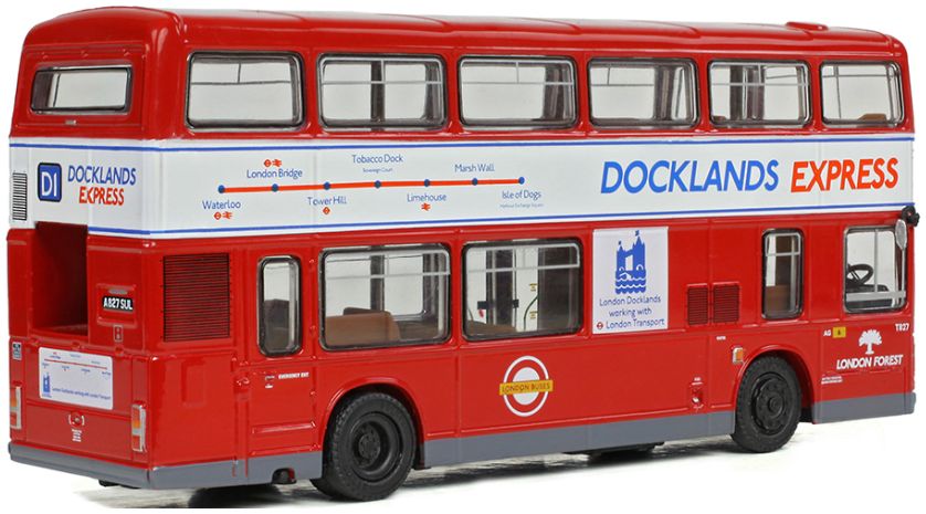 Available to Order – Leyland Titan B15 London Forest T827 Docklands Express D1 Waterloo Stn 1:76 (EFE 28833)