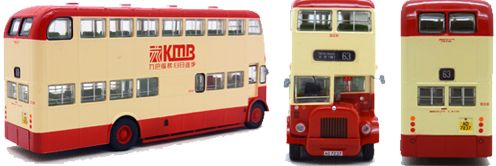 KMB Daimler D Rt. 63 Yau Oi (South) 1:76 – diecast model (view 3)
