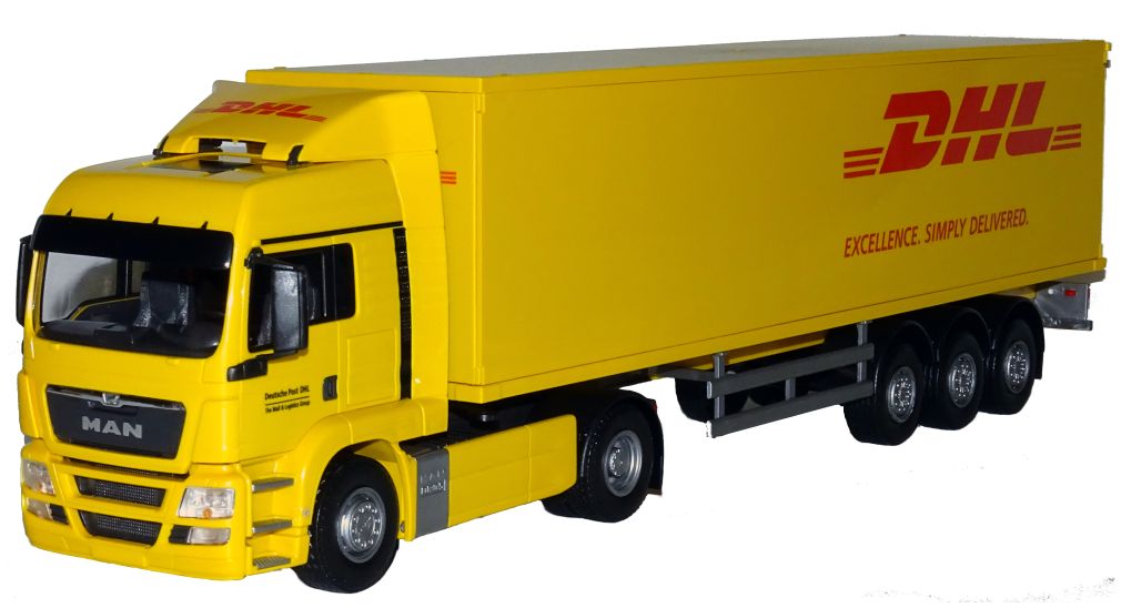 MAN TGS LX w/Box Trailer DHL 1:25 Emek Model (view 2)