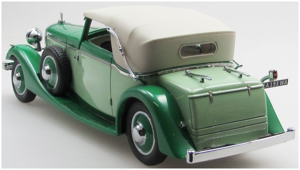 Hispano Suiza J12 Drophead Coupe Green Two-Tone by Fernandez & Darrin Closed 1934 1:43 – diecast model (view 2)