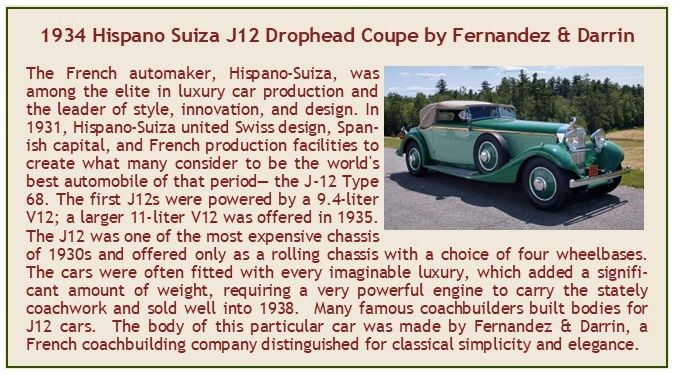 Hispano Suiza J12 Drophead Coupe Green Two-Tone by Fernandez & Darrin Closed 1934 1:43 – diecast model (view 3)