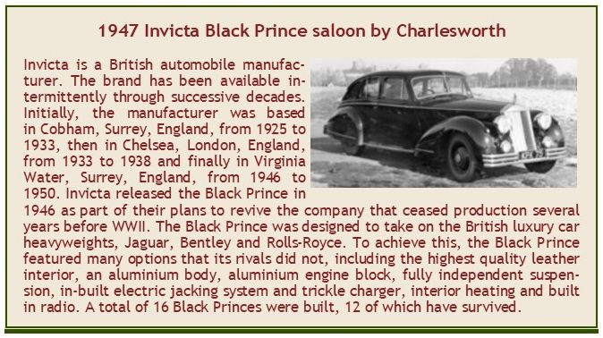 Invicta Black Prince Saloon Charlesworth w/Separate Lights/Bumpers Black 1947 1:43 – diecast model (view 3)