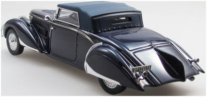 Delage D8-85 Clabot Cabriolet Dark Blue by H Chapron w/2 Extra Lights Top Up 1935 1:43 – diecast model (view 2)