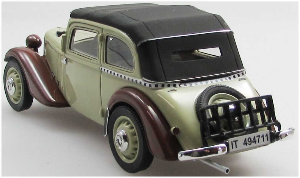 Available To Order – Adler Trumpf Junior Cabrio-Limo Beige Brown 2-Door Top Up 1937-41 1:43 (ESV EMEU43034L)