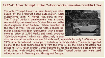 Available To Order – Adler Trumpf Junior Cabrio-Limo Beige Brown 2-Door Top Up 1937-41 1:43 (ESV EMEU43034L)