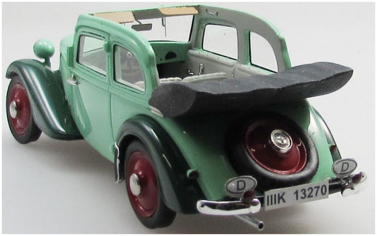 Adler Trumpf Junior Cabrio-Limo Green Two-Tone Green 2-Door Top Down 1934-36 1:43 Esval Model (view 2)