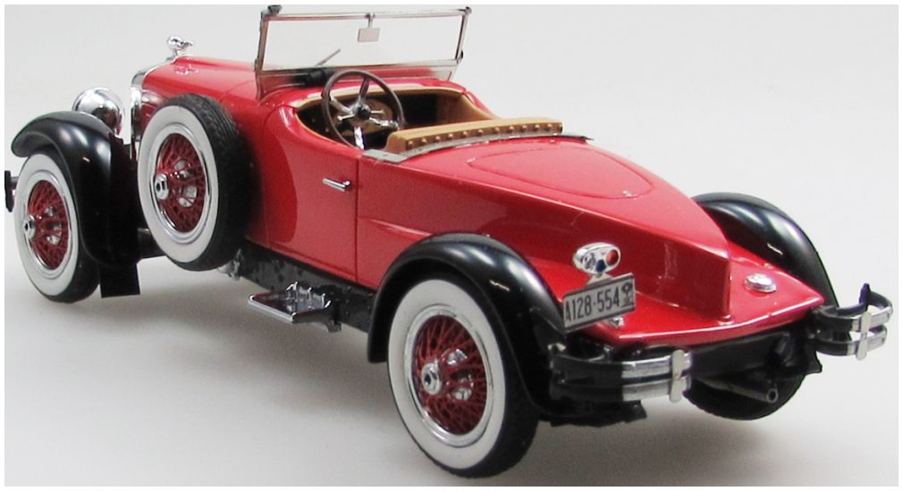 Stutz Black Hawk Speedster Top Down Red Black 1928 1:43 – diecast model (view 2)