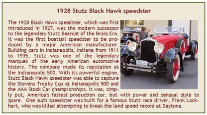Stutz Black Hawk Speedster Top Down Red Black 1928 1:43 – diecast model (view 3)