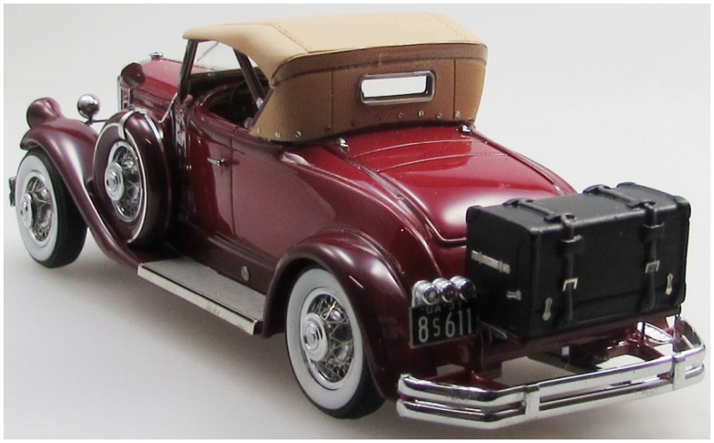 Pierce Arrow Model B Roadster Top Up Maroon/Red 1930 1:43 (view 2)