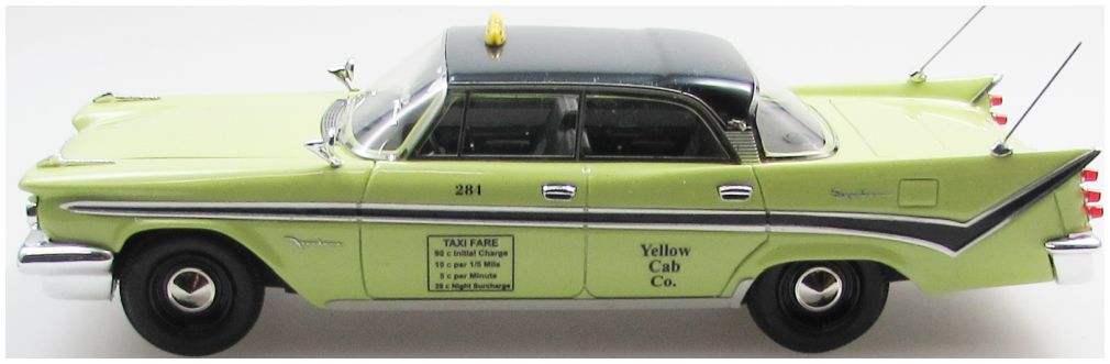 DeSoto Firedome 4 Door Hardtop Taxi Yellow Black 1959 1:43 – diecast model (view 2)