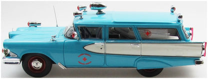 Available To Order – Edsel Villager 4 Door Station Wagon Ambulance Blue/White/Red 1958 1:43 Esval Model (ESV EMUS43086F)