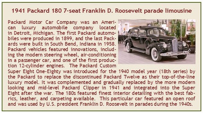 Available To Order – Packard 180 Franklin D. Roosevelt Parade Limousine w/Closed Roof 1941 1:43 Esval Model (ESV EMUSPA43001C)