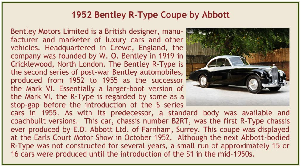 Bentley R-Type Coupe by Abbott Silver Black 1952 1:43 – diecast model (view 3)