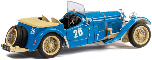 HRG 1500 Sport Roadster Top Down w/Two Spare Wheels Blue/Beige 1947 1:43 – diecast model (view 2)