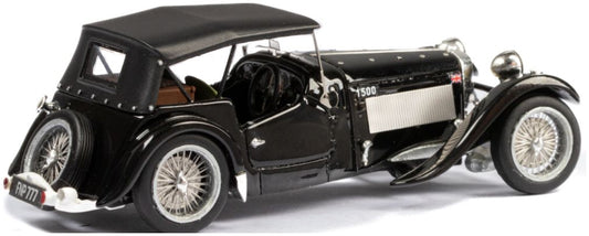 HRG 1500 Sport Roadster Top Up w/One Spare Wheel Black 1947 1:43 – diecast model (view 2)