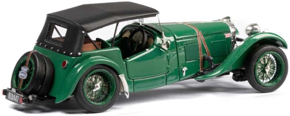 HRG 1500 Sport Roadster Top Up w/Two Spare Wheels Green 1947 1:43 – diecast model (view 2)