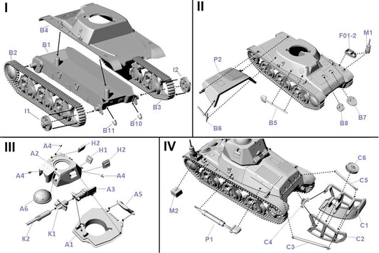 Available to Order – Hotchkiss H35 with 37mm SA38 Gun Command Tank 1:72 (FTF 104)
