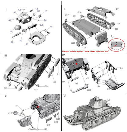 Available to Order – Renault R39 with SA38 cannon with 'tail' 1:72 (FTF 107)